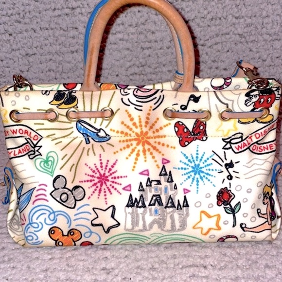 Dooney & Bourke Vintage Disney World Tassel Tote Crossbody Purse Shoulder Bag - Picture 4 of 15